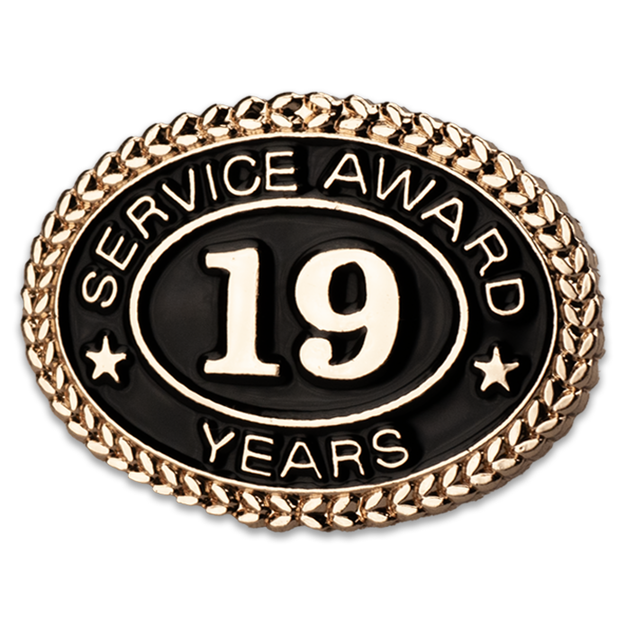 19 Years Service Award Pin - Magnetic Back