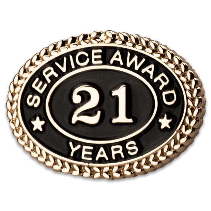 21 Years Service Award Pin - Magnetic Back
