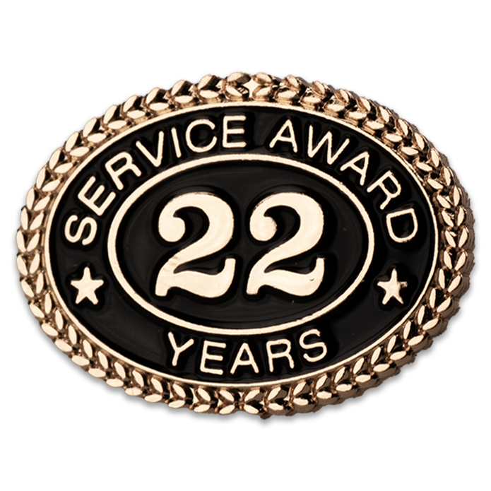 22 Years Service Award Pin - Magnetic Back