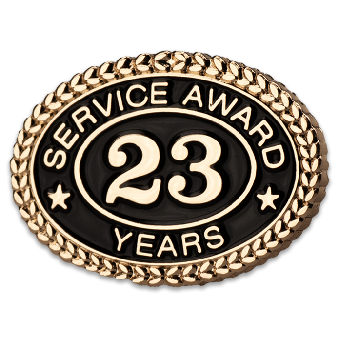 23 Years Service Award Pin - Magnetic Back