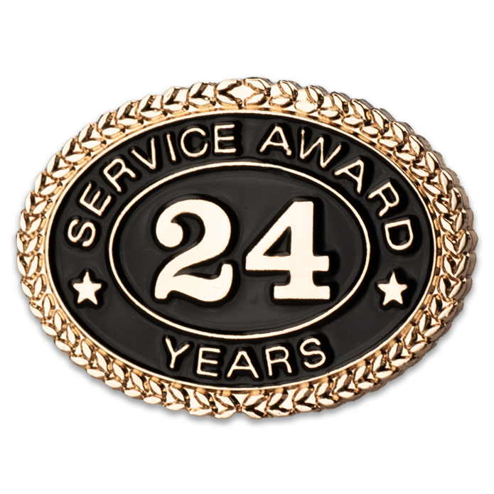 24 Years Service Award Pin - Magnetic Back