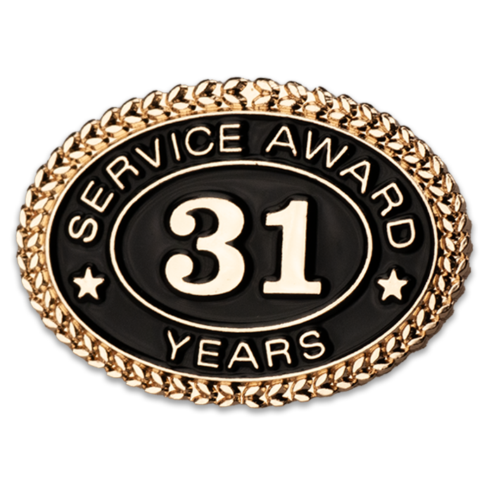 31 Years Service Award Pin - Magnetic Back