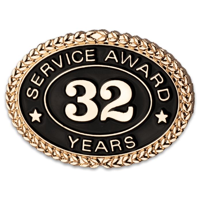 32 Years Service Award Pin - Magnetic Back