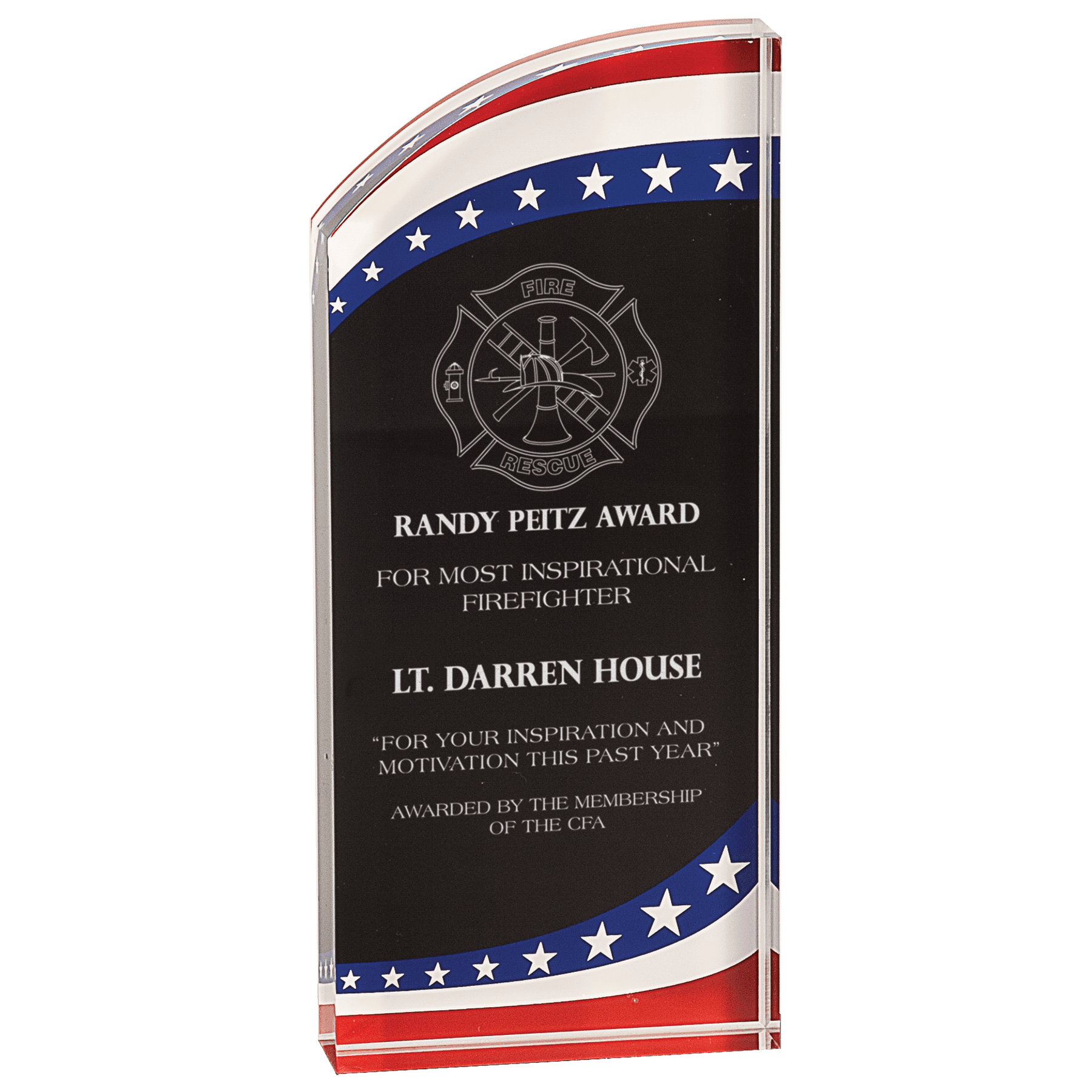 Premier Marble Rounded Acrylic Award