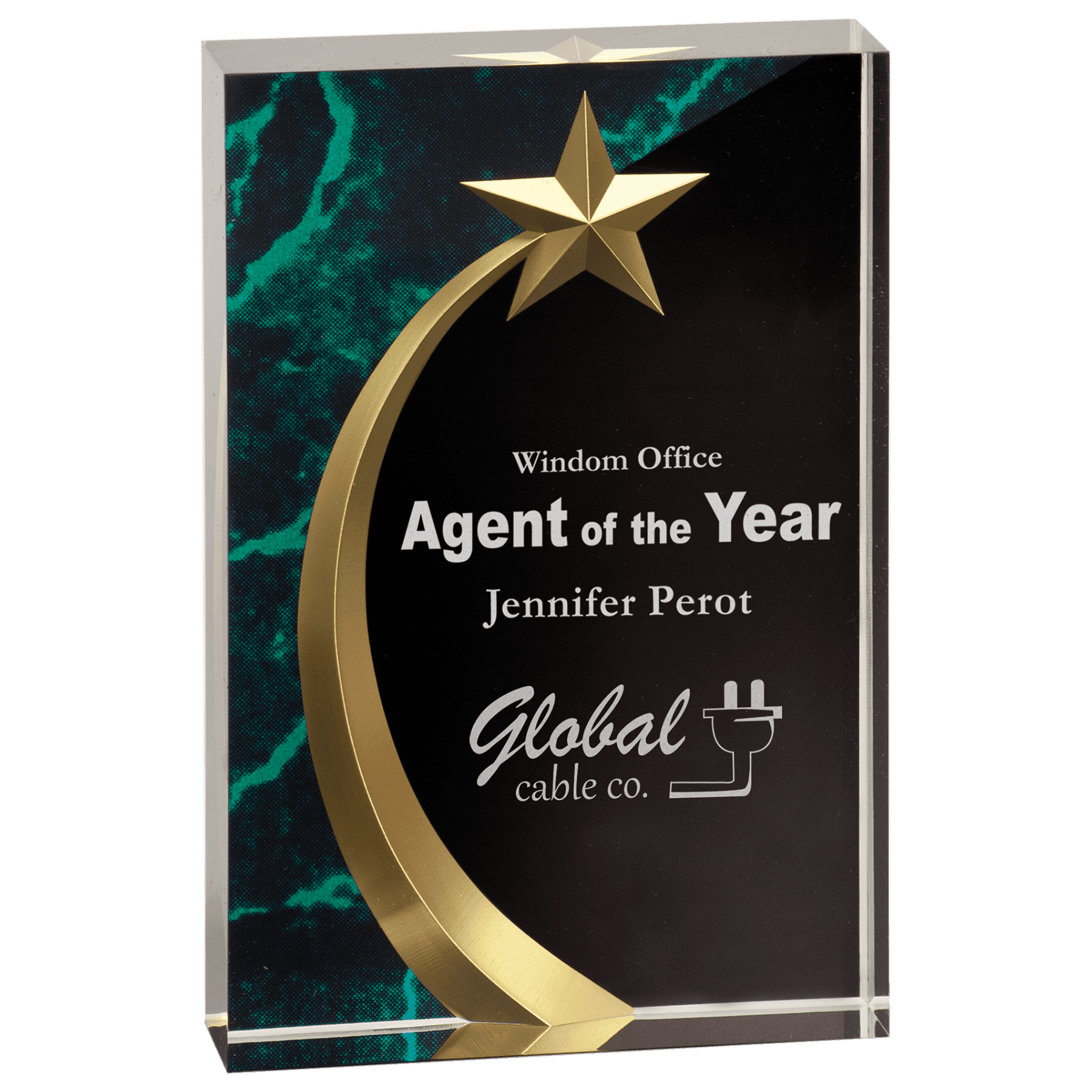 Square Shooting Star Acrylic Award