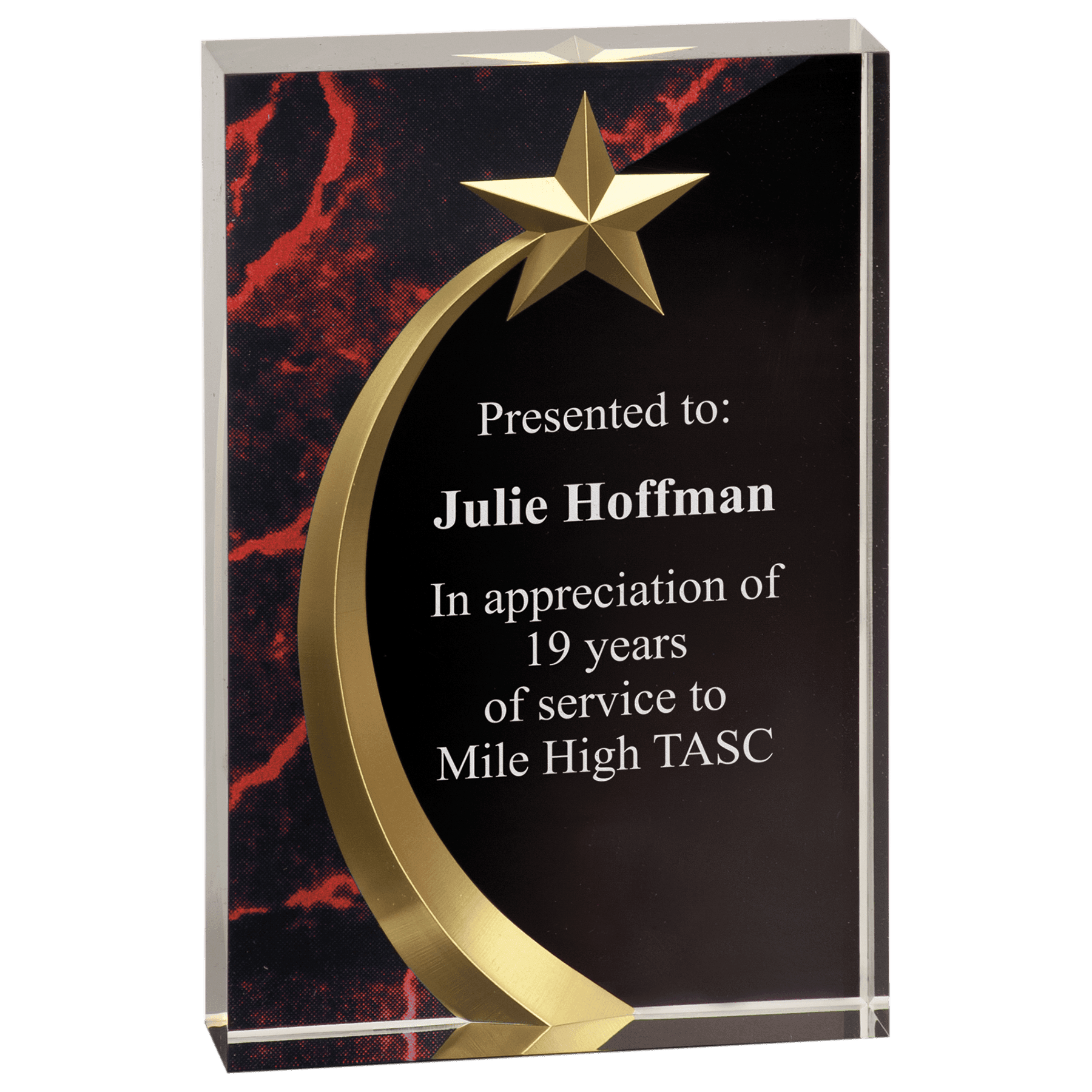 Square Shooting Star Acrylic Award