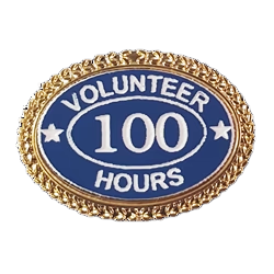 Volunteer Hours Lapel Pin Oval
