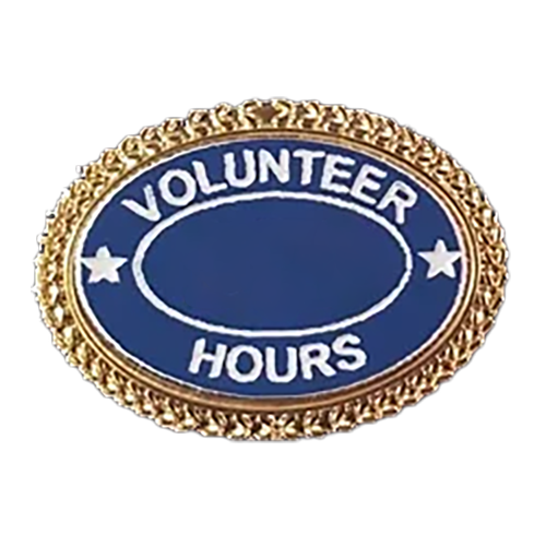 Volunteer Hours Lapel Pin Oval