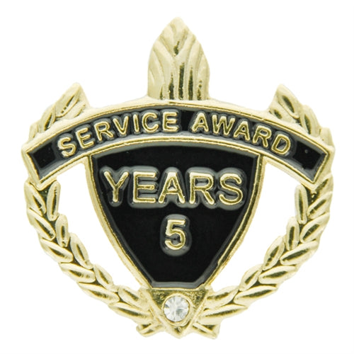 5 Year Rhinestone Service Pin
