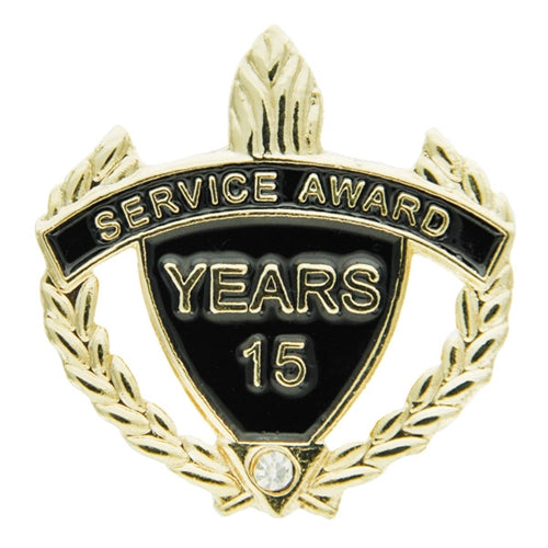 15 Year Rhinestone Service Pin