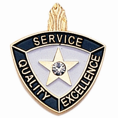 Service/Quality/Excellence Pin