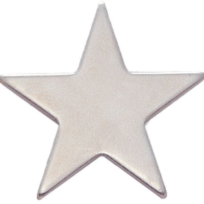 Silver Smooth Star Lapel Pin