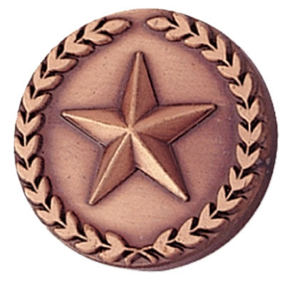 Bronze Round Star Pin