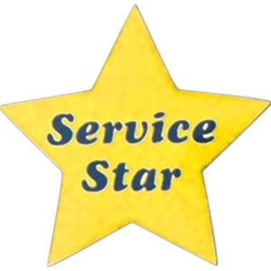 Yellow Service Star Pin