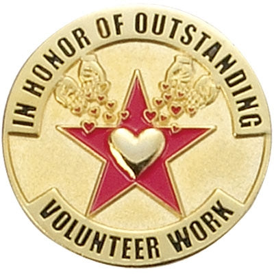 Outstanding Volunteer Work Pin