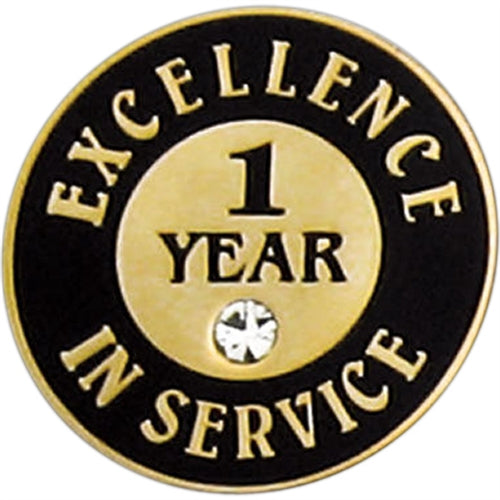 1 Year of Service Pin with Stone