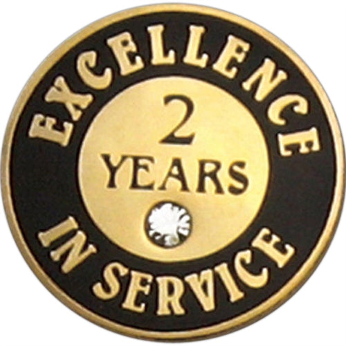 2 Years of Service Pin with Stone