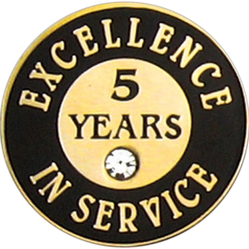 5 Years of Service Pin with Stone