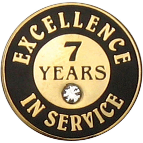 7 Years of Service Pin with Stone