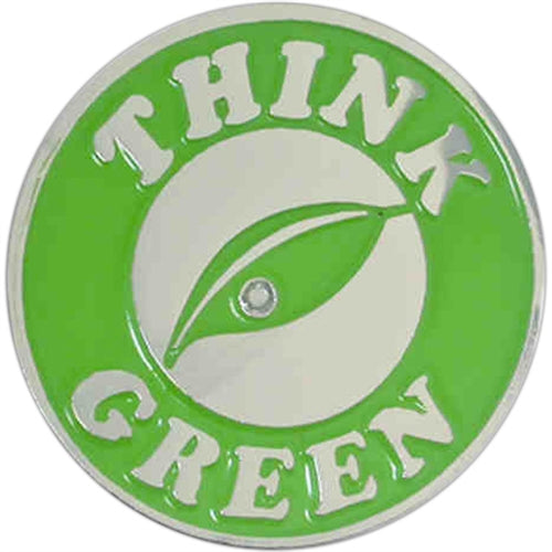 Think Green Leaf Pin