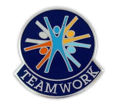 Blue Teamwork Pin
