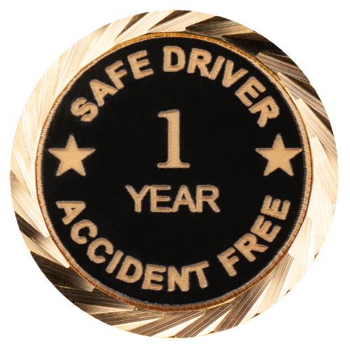 Safe Driver Pin, Accident Free Pin with your choice of years