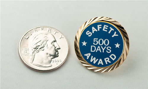 Safety Award Pin with your choice of days