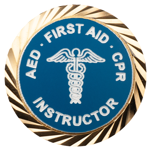 AED - First Aid - CPR Instructor Lapel Pin