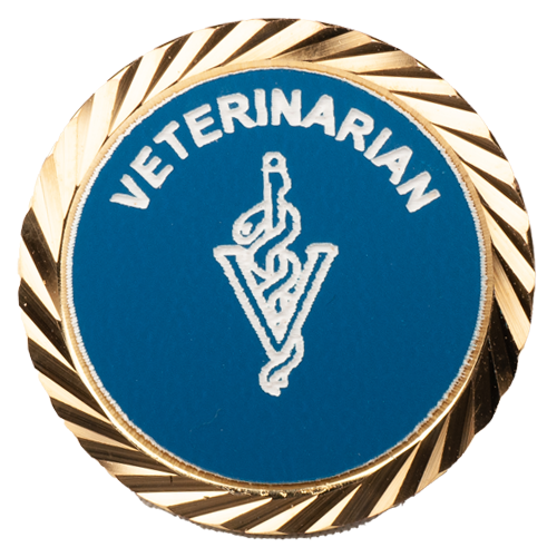 Pin de solapa veterinario