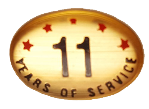 11 Years Self Adhesive Years of Service