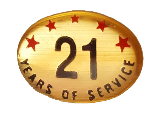 21 Years Self Adhesive Years of Service