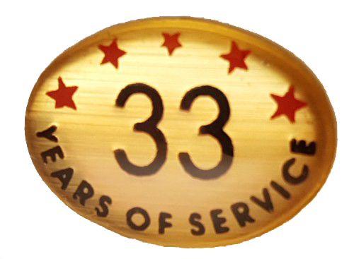 33 Years Self Adhesive Years of Service