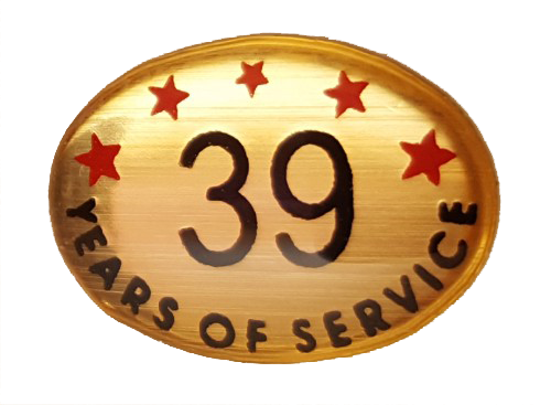 39 Years Self Adhesive Years of Service