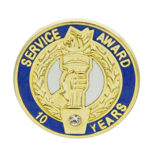 10 Year Crystal Award Pin