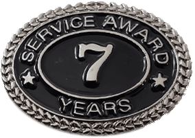 Silver 7 Years Service Award Pin