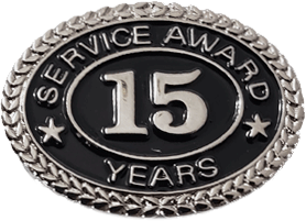 Silver 15 Years Service Award Pin
