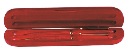 Engraved Rosewood Pen, Pencil and Box